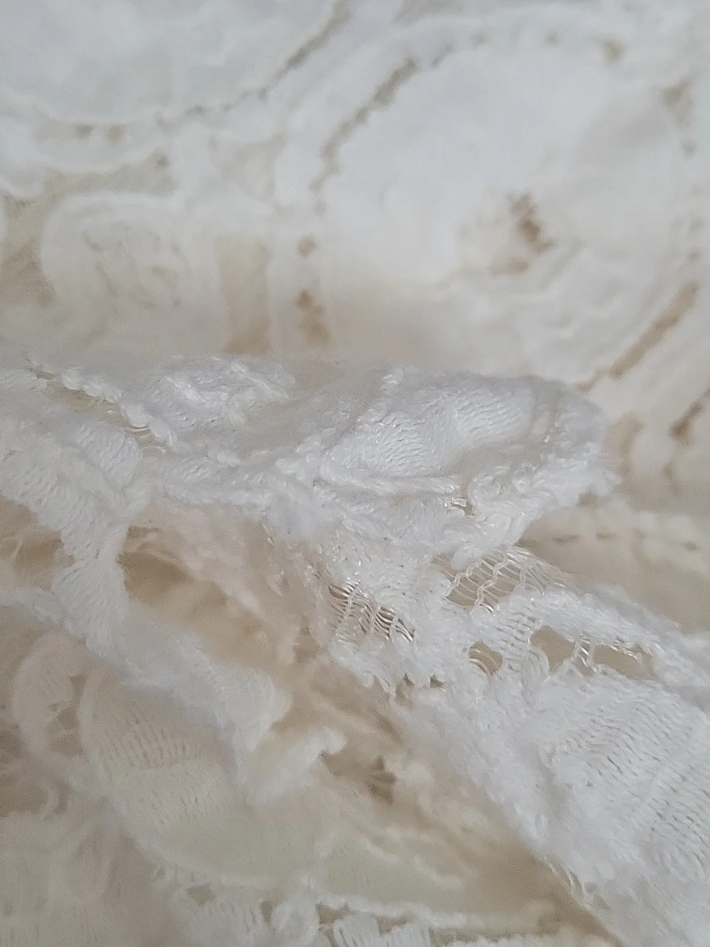 Ivory Crochet Lace Shift Dress Cover Up M